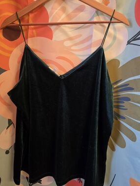 Maurices Dark Green Velvet Cami Tank